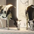 animal milk cow 3d model