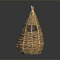 Handmade Woven Teardrop Shaped Household Basket For Practical Storage And Decorative Use