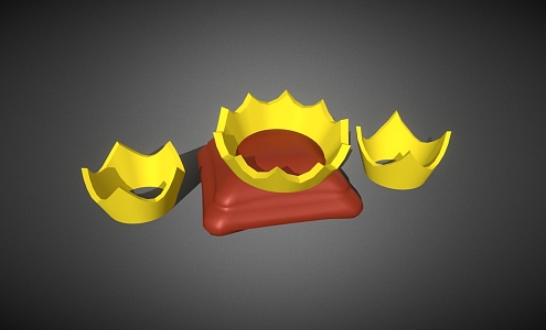 Modern Cartoon Crown 3d model