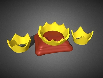 Modern Cartoon Crown 3d model