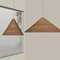 Rattan chandelier 3d model