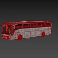White Modern Bus with Large Windows Blue Seats and Sleek Exterior Design