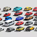 Diverse Collection of Various Colored Cars with Different Styles and Models