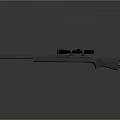 Sleek Black And Gray Rifle With Tactical Scope And Modern Design 3d model
