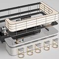 Modern water bar counter operation desk reception desk coffee bar counter tea table 3d model