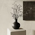 Quiet Vase with Dried Branches 3d model