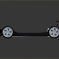 Electric Car Chassis Platform With Four Wheels And Battery Components Design 3d model