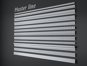 European plaster line 3d model