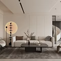 Modern Living Room Interior With Neutral Tones And Minimalist Decor