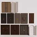 Modern And Traditional Double Doors With Various Wooden Finishes And Handles