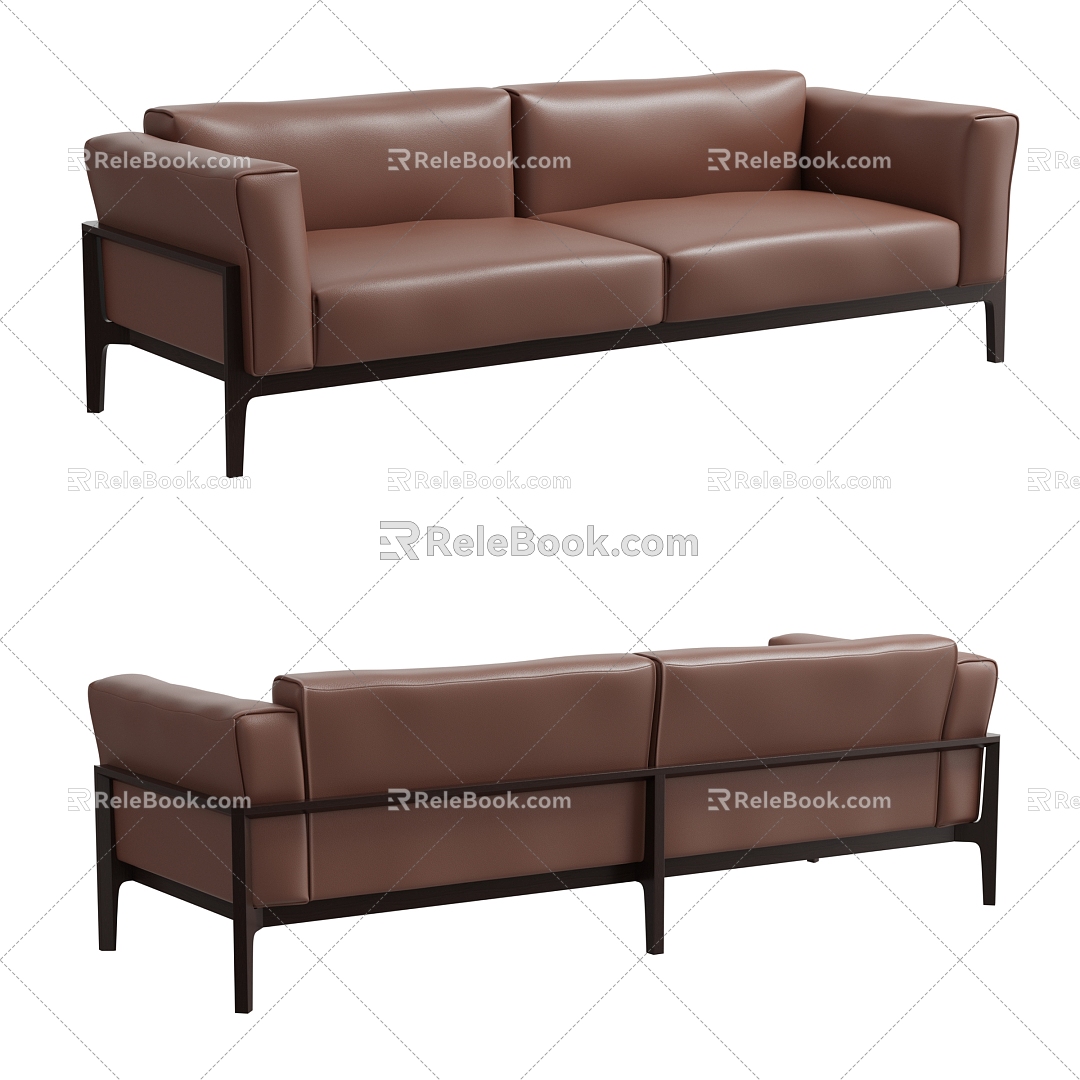 Modern double sofa 3d model