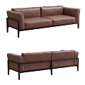 Modern double sofa 3d model