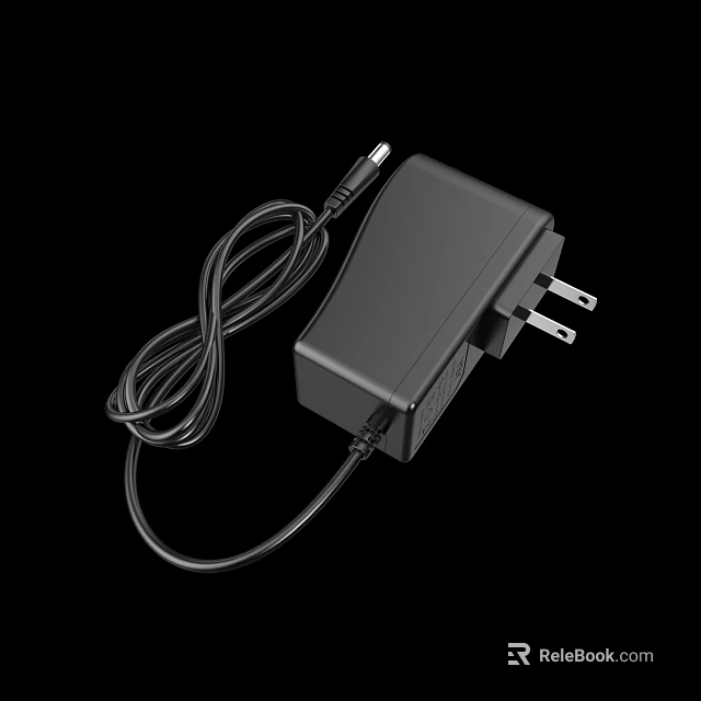 Mobile Phone Digital Charger Power Adapter With Black Cord And Plug For Smartphones 3d model 