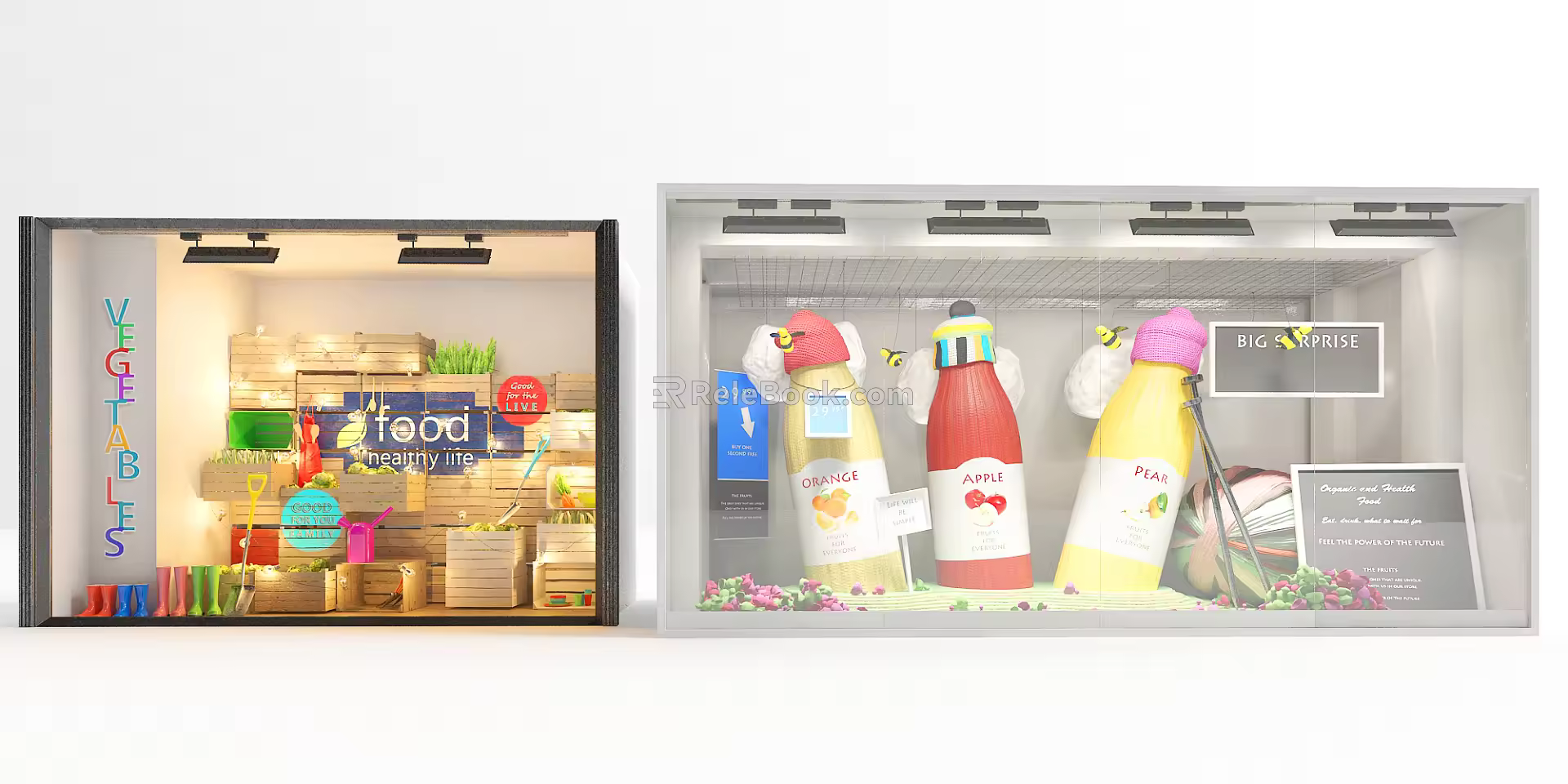 Modern Window Shop Window 3d model