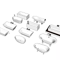 Various White Bathtub Designs Including Freestanding And Built In With Wooden Base