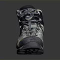 Durable Outdoor Hiking Boots With Gray Black Color Rubber Sole And Laces