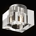 Modern Square Ceiling Light With Transparent Material And Bright Lighting 3d model