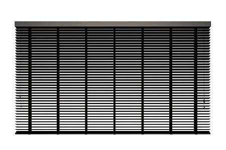 Solid wood venetian blinds ladder with black 3d model