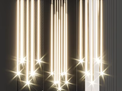 Elegant Modern Chandelier Design With Metal Frame And Crystal Accents For Interior Lighting 3d model