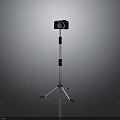 Professional Digital Camera Mounted on Adjustable Tripod Stand for Photography Use 3d model