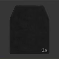 Black Modern Minimalist Decorative Ornament With Matte Finish And 68 Logo Design