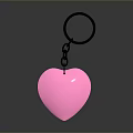 Stylish Pink Heart Shaped Keychain Practical Accessory For Daily Use 3d model
