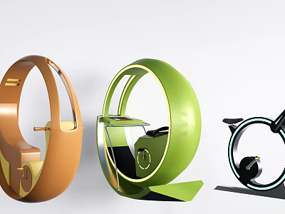 Innovative Fitness Equipment With Unique Circular Designs 3d model