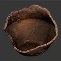 Handmade Ceramic Decorative Bowl Featuring Cracked Texture And Brown Finish For Home Furniture