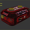 Electronic button key bomb key life supplies 3d model