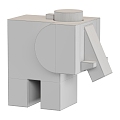 Elephant children's toy ornaments 3d model