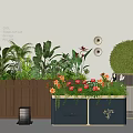 Diverse Bonsai Potted Plants With Lush Green Foliage And Colorful Flowers In Stylish Planters