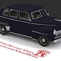 1948 Mercury Eight Vintage Car Display with Specifications Sheet and Red Logo