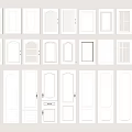 Different White Wardrobe Doors With Various Panel Styles For Home Interior Design