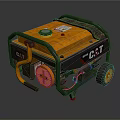 CAT Portable Generator With Orange Black Design And Wheels For Outdoor Use