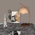 retro table lamp neoclassical table lamp 3d model