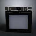Sleek Black Computer Monitor With White Front Panel And Digital Display Screen