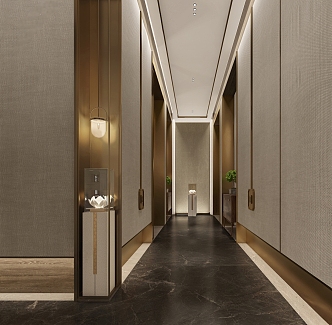 Hotel Corridor 3d model