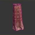 Elegant Red Long Dress With Intricate Gold Patterns And Traditional Design