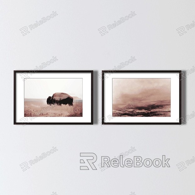 Modern Animal Painting Yak Living Room Decorative Painting model