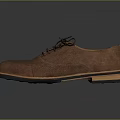 Men's Classic Brown Suede Leather Lace Up Shoes With Rubber Sole