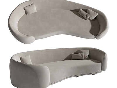 modern curved sofa model