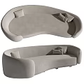modern curved sofa 3d model
