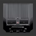 Car Dashboard Electronic Control Panel With Display Screen Ventilation And Adjustment Knobs