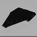 Futuristic Black Spacecraft with Sleek Aerodynamic Design for Deep Space Exploration Missions