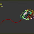Black Wired Gaming Mouse With Yellow Logo And Modern Ergonomic Design