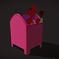 Pink XOXO Themed Machine Decorated With Hearts And Purple Envelope Inside