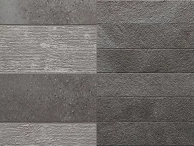 Textured Gray Building Components With Diverse Surface Patterns For Architectural Design 3d model
