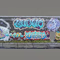 Colorful Grafitti Wall With Street Art Figure And Artistic Decoration Design