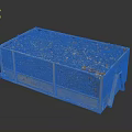 Mesh Sided Metal Storage Bin Filled With Dried Leaves And Debris