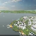 Aerial Planning for Waterfront Residential Community Featuring Lake Boats and Lush Greenery